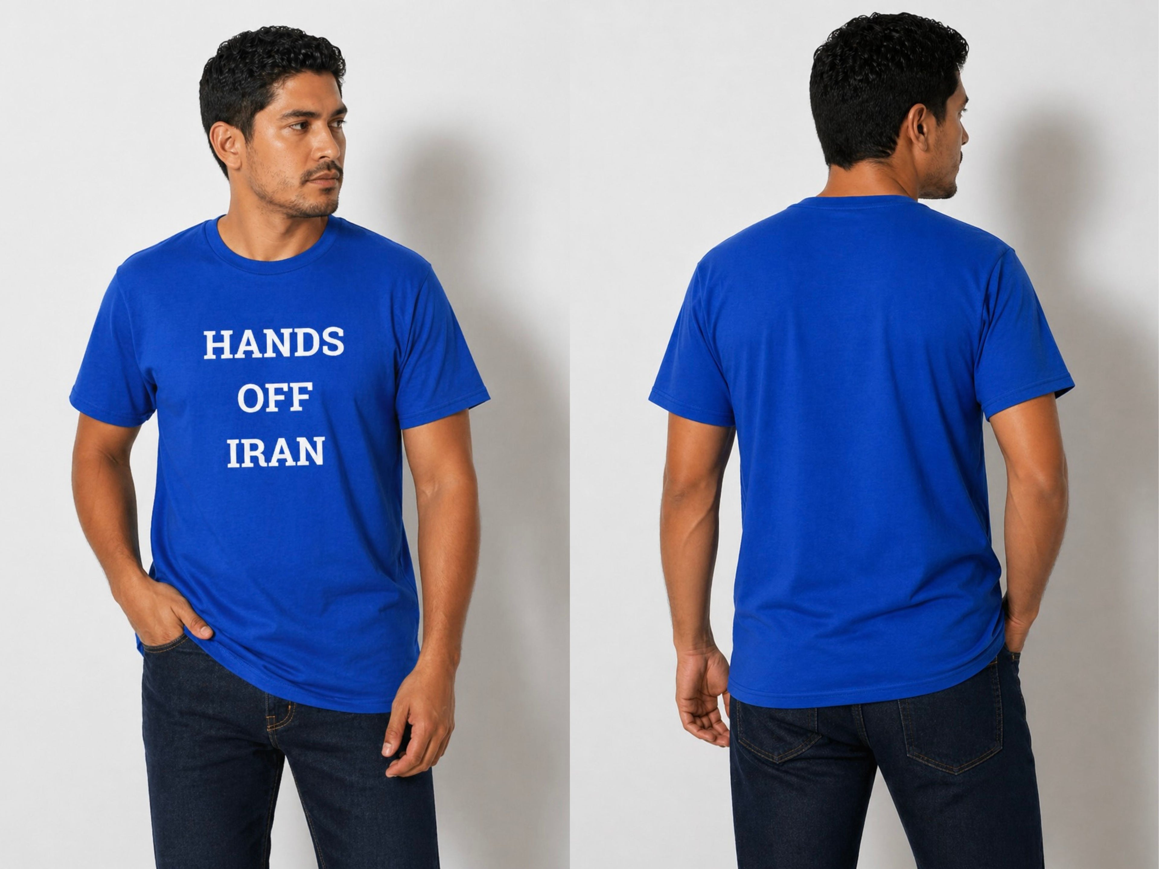 Hands Off Iran tee