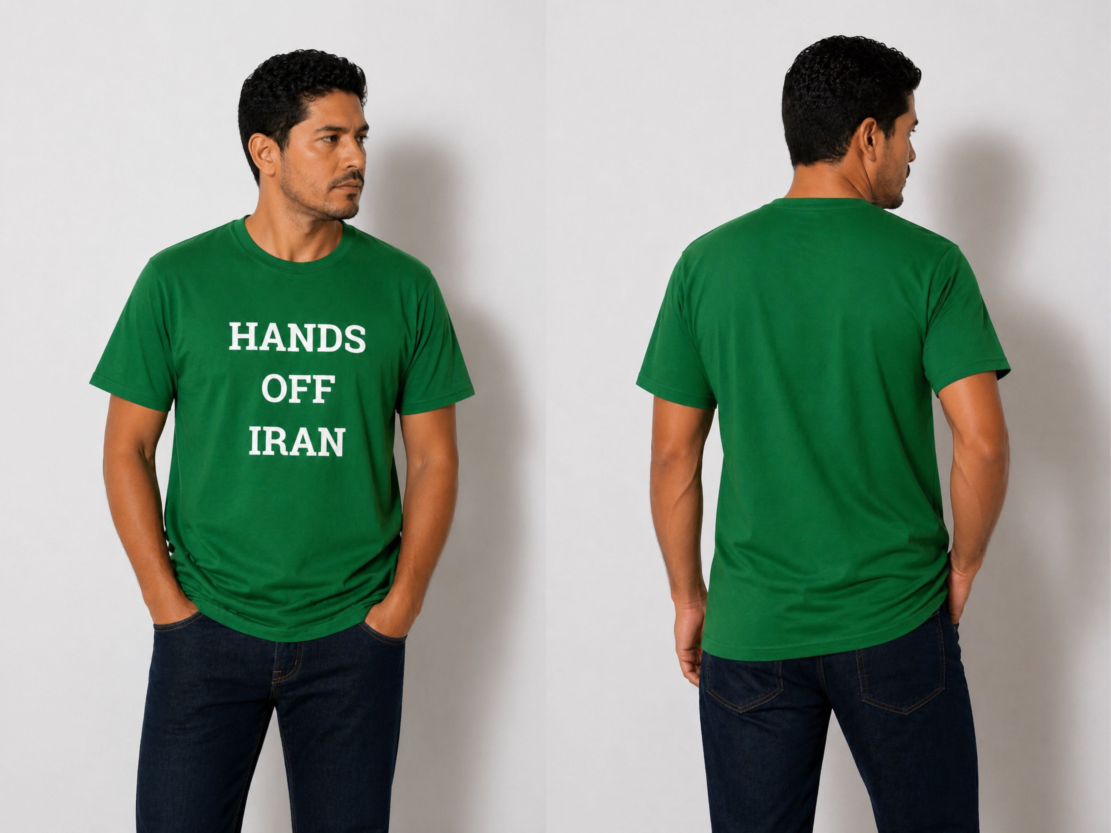 Hands Off Iran tee