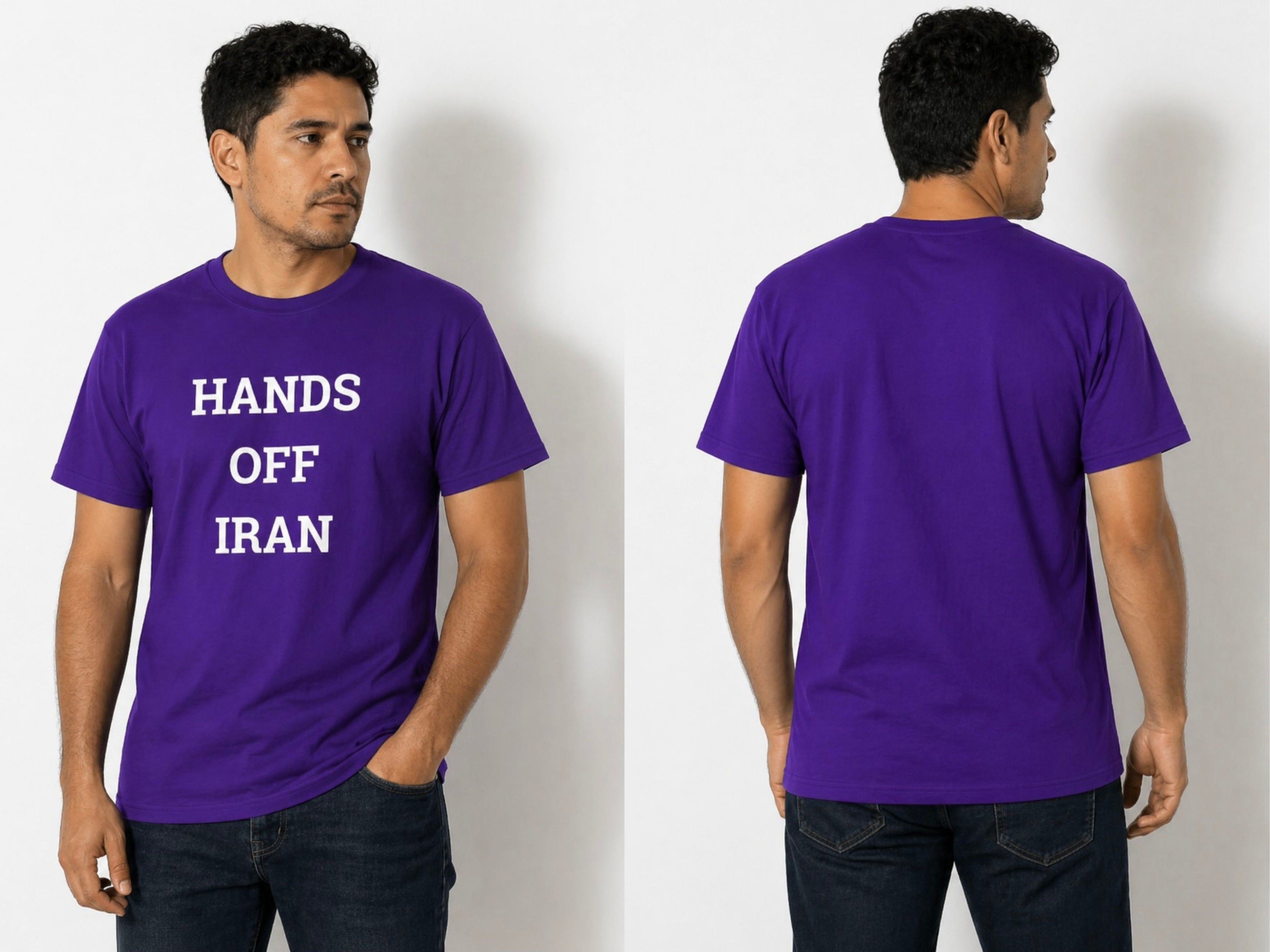 Hands Off Iran tee