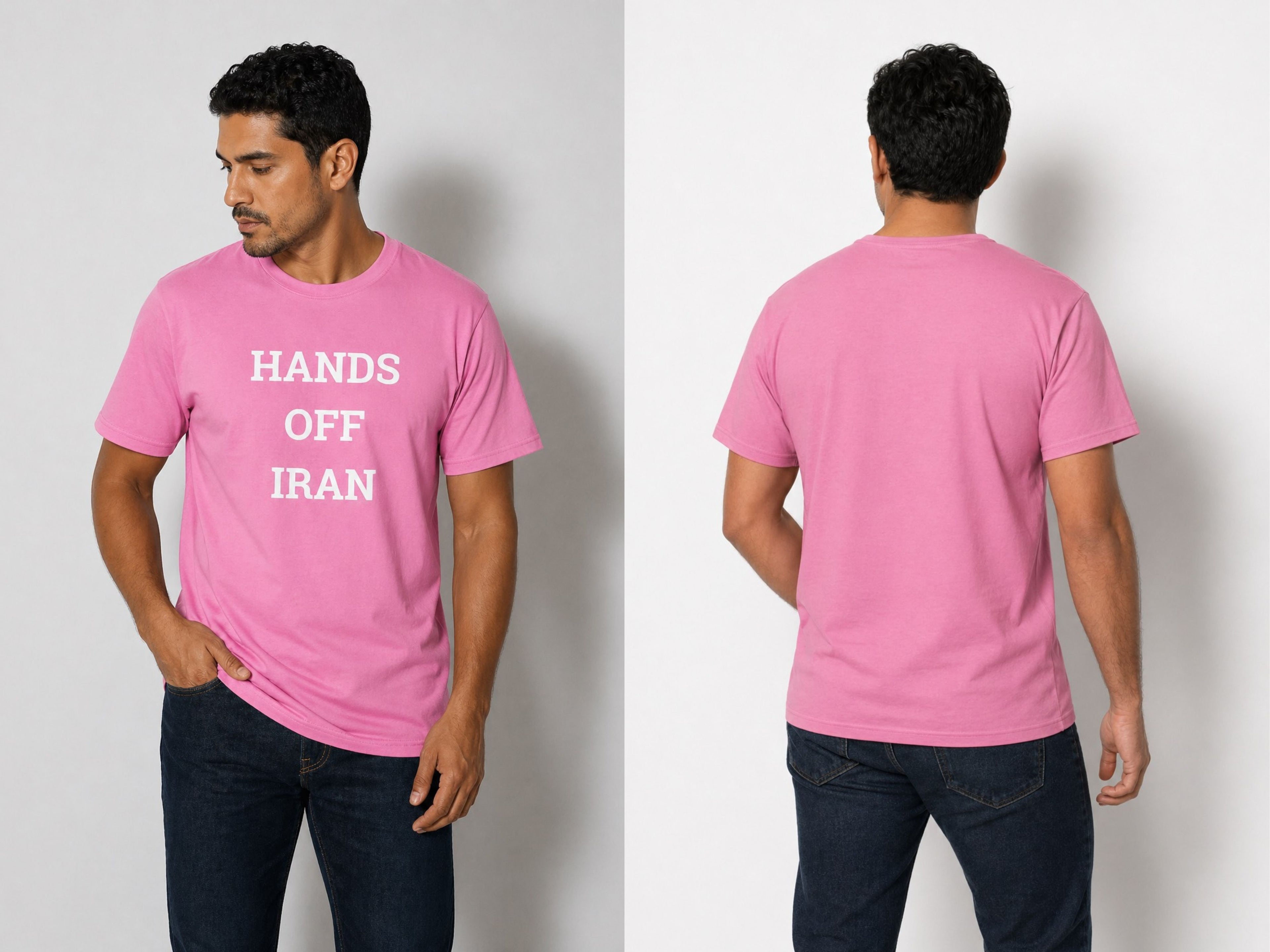 Hands Off Iran tee